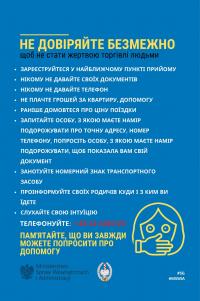 Nie ufaj bezgranicznie – nie stań się ofiarą handlu ludźmi / НЕ ДОВІРЯЙТЕ БЕЗМЕЖНО - щоб не стати жертвою торгівлі людьми